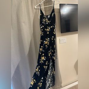 H&M Black Floral Maxi Dress